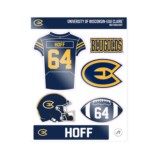 UW Eau Claire - NCAA Football : Matthew Hoff - Sticker Sheet-0