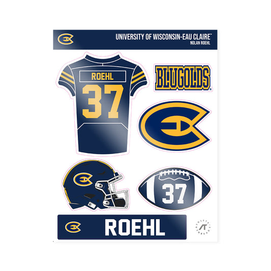 UW Eau Claire - NCAA Football : Nolan Roehl - Sticker Sheet-0