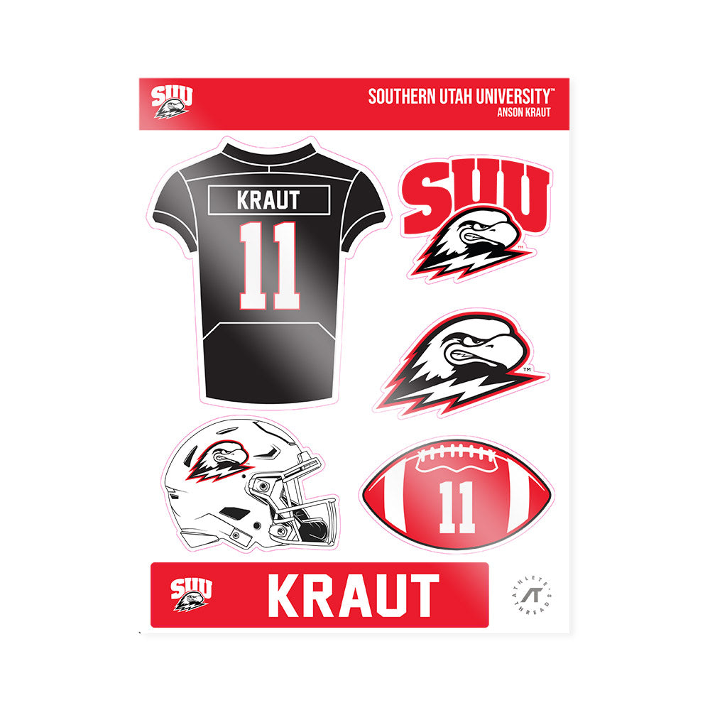 Southern Utah - NCAA Football : Anson Kraut - Sticker Sheet-0