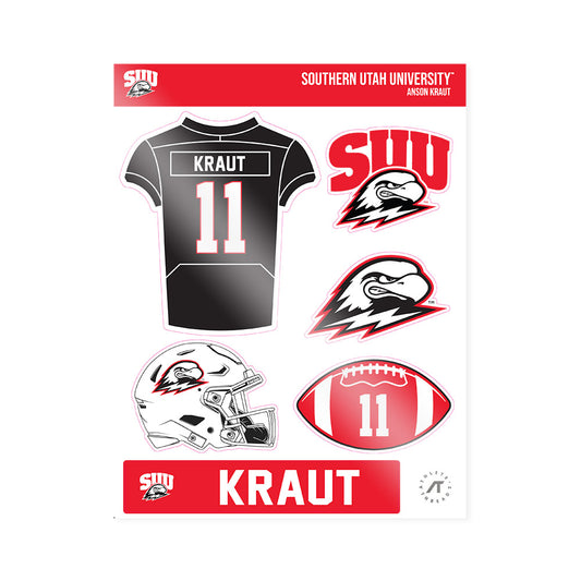Southern Utah - NCAA Football : Anson Kraut - Sticker Sheet-0