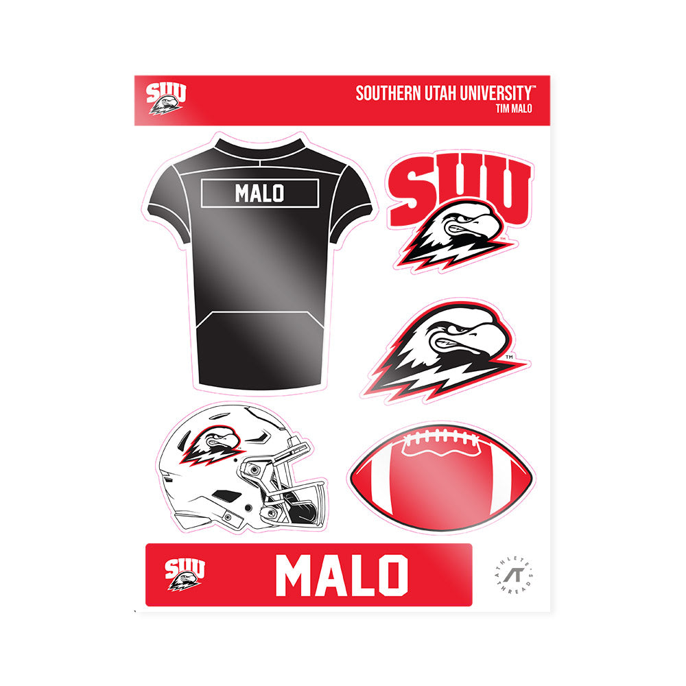 Southern Utah - NCAA Football : Tim Malo - Sticker Sheet-0
