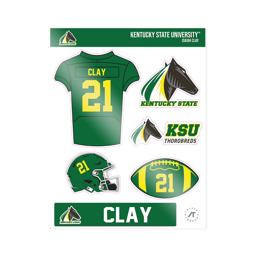 KYSU - NCAA Football : Isaiah Clay - Sticker Sheet-0