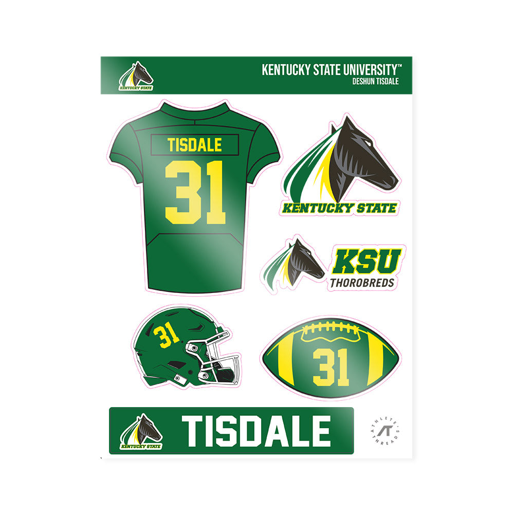 KYSU - NCAA Football : Deshun Tisdale - Sticker Sheet-0