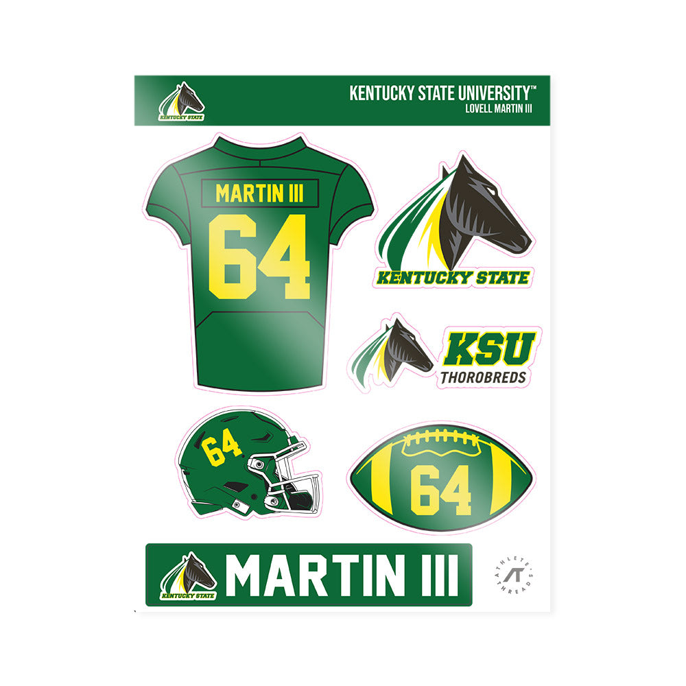KYSU - NCAA Football : Lovell Martin III - Sticker Sheet-0