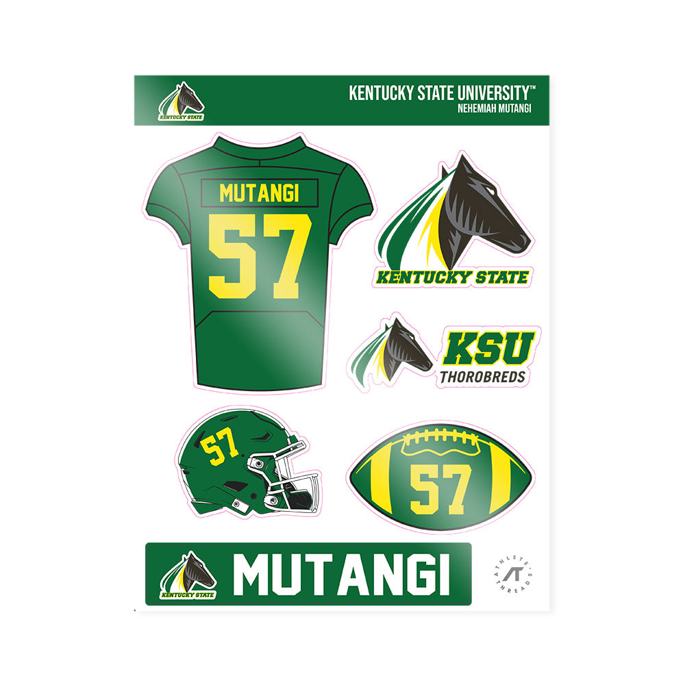 KYSU - NCAA Football : Nehemiah Mutangi - Sticker Sheet-0