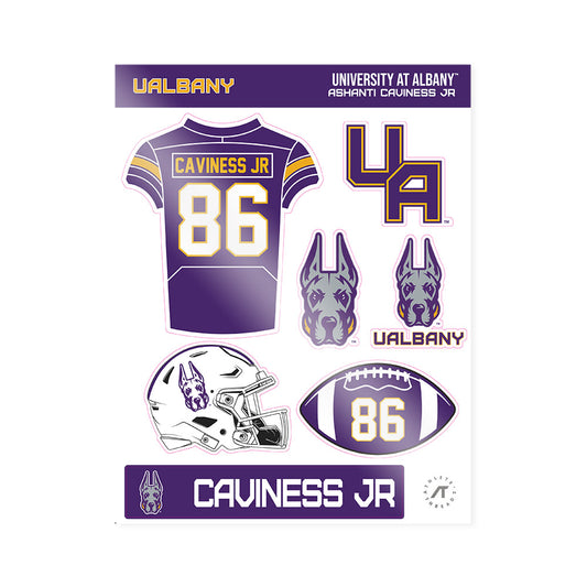 UAlbany - NCAA Football : Ashanti Caviness Jr - Sticker Sheet-0