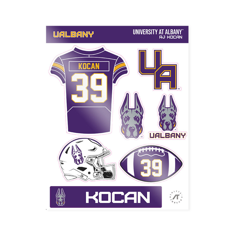 UAlbany - NCAA Football : RJ Kocan - Sticker Sheet-0