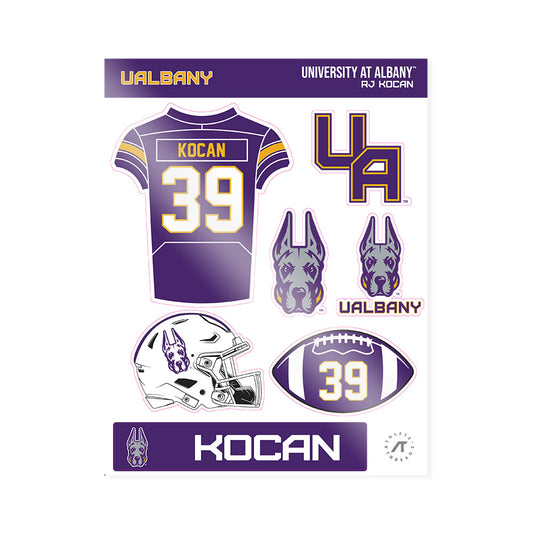 UAlbany - NCAA Football : RJ Kocan - Sticker Sheet-0