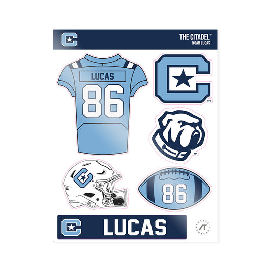 The Citadel - NCAA Football : Noah Lucas - Sticker Sheet-0