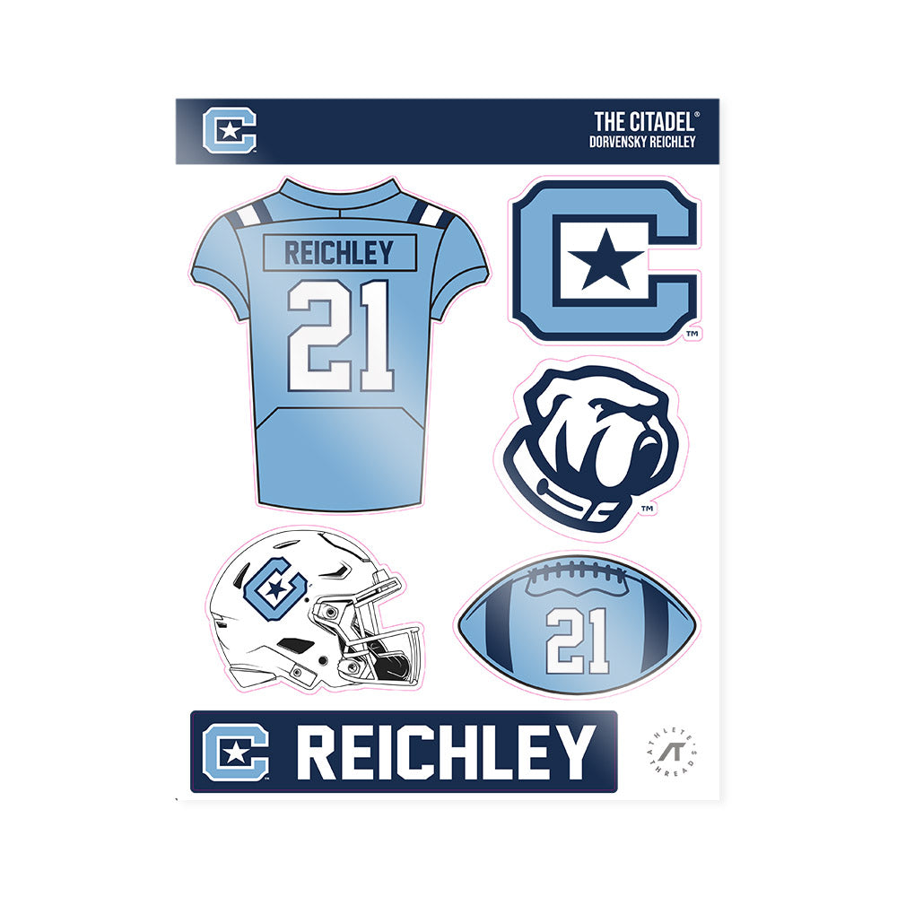 The Citadel - NCAA Football : Dorvensky Reichley - Sticker Sheet-0