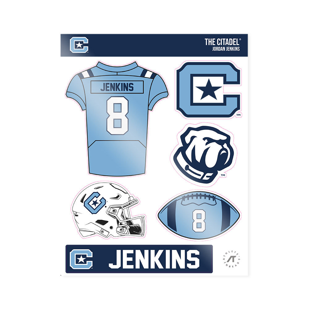 The Citadel - NCAA Football : Jordan Jenkins - Sticker Sheet-0