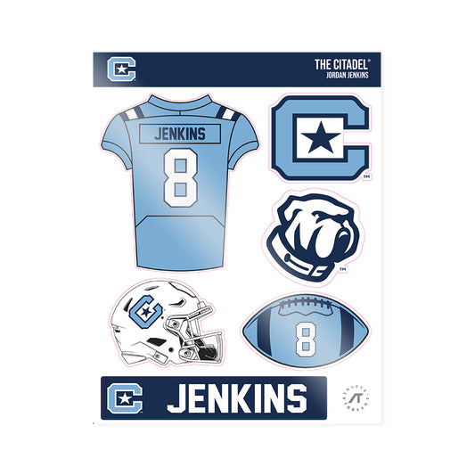 The Citadel - NCAA Football : Jordan Jenkins - Sticker Sheet-0