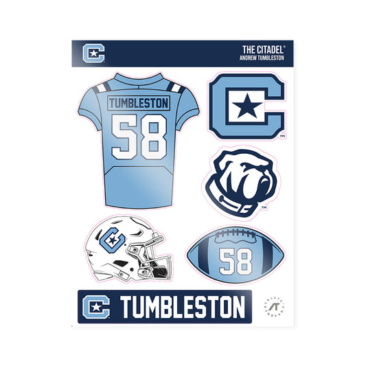 The Citadel - NCAA Football : Andrew Tumbleston - Sticker Sheet-0