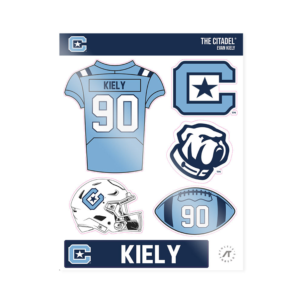 The Citadel - NCAA Football : Evan Kiely - Sticker Sheet-0