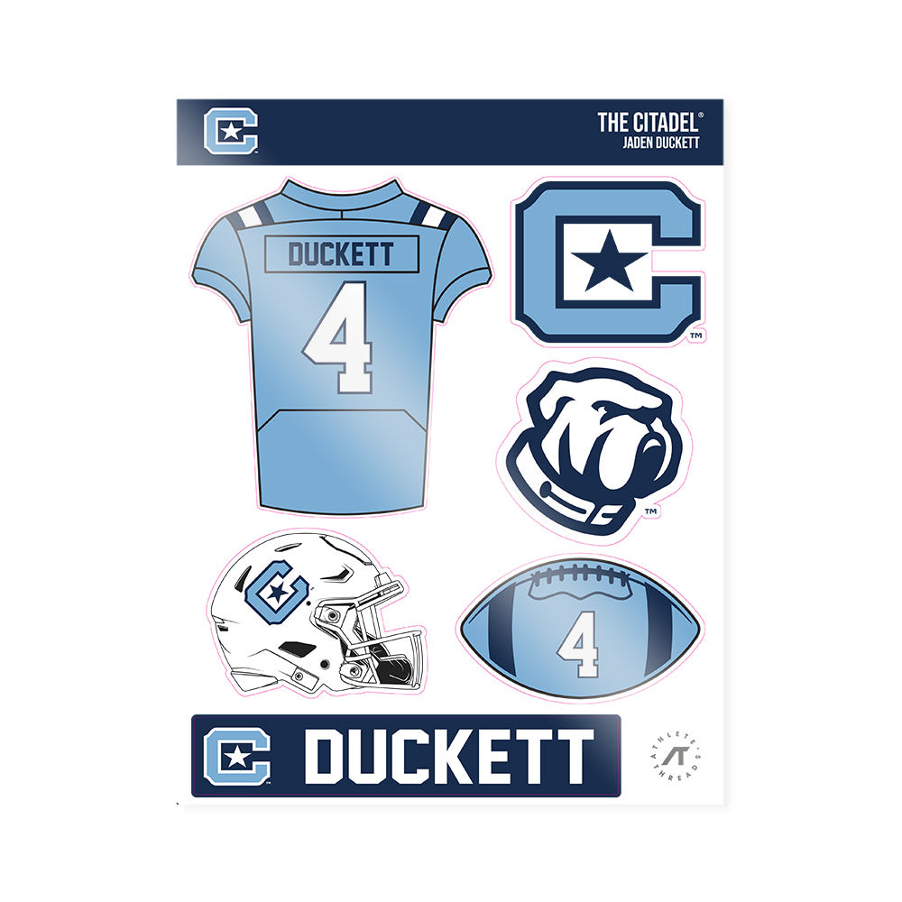 The Citadel - NCAA Football : Jaden Duckett - Sticker Sheet-0