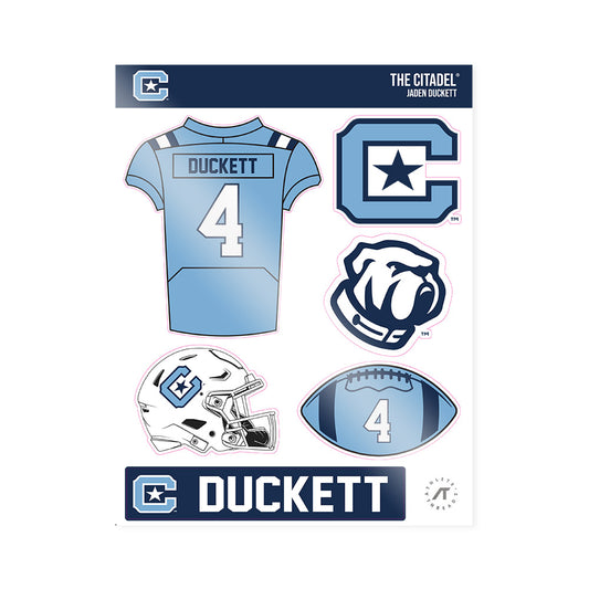 The Citadel - NCAA Football : Jaden Duckett - Sticker Sheet-0