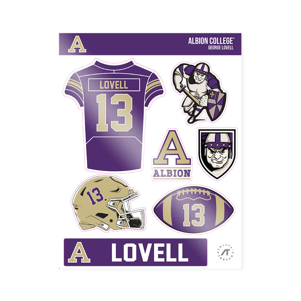 Albion - NCAA Football : George Lovell - Sticker Sheet-0