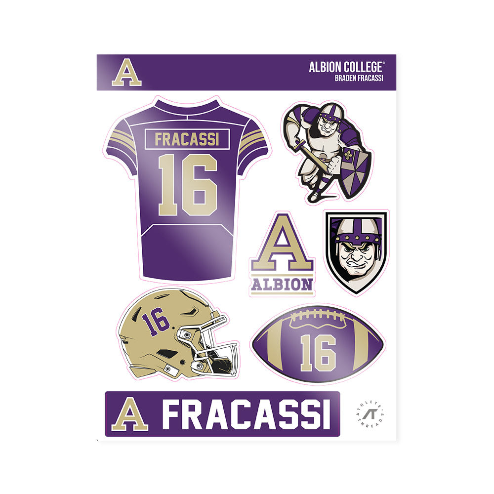 Albion - NCAA Football : Braden Fracassi - Sticker Sheet-0