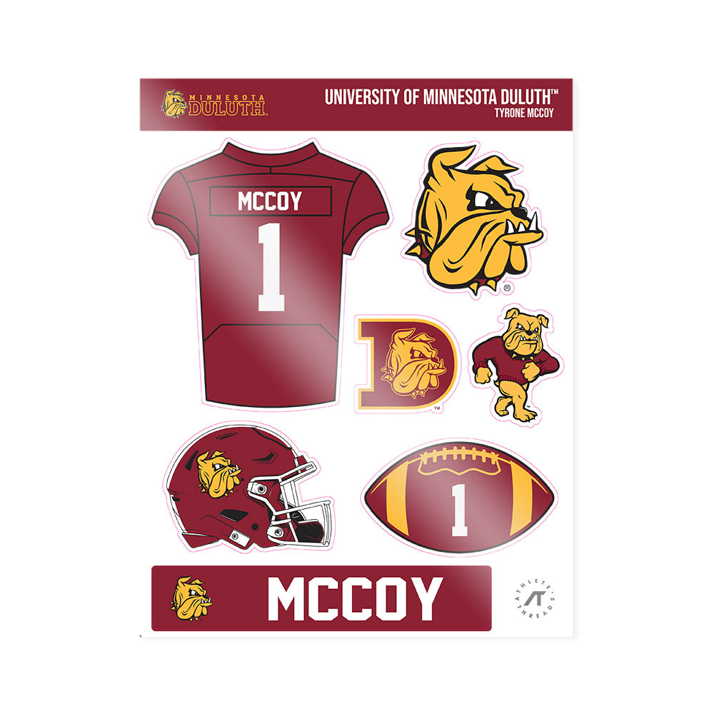 UMN Duluth - NCAA Football : Tyrone Mccoy - Sticker Sheet-1