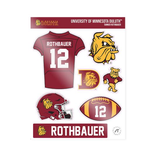 UMN Duluth - NCAA Football : Tanner Rothbauer - Sticker Sheet-0