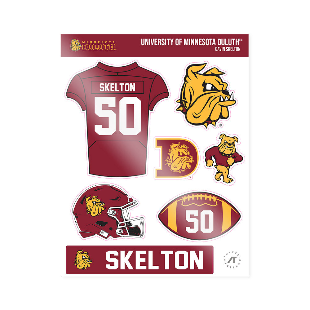 UMN Duluth - NCAA Football : Gavin Skelton - Sticker Sheet-0