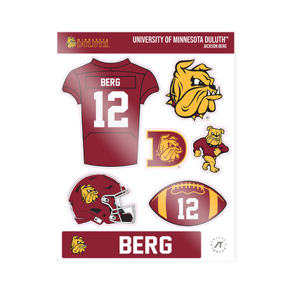 UMN Duluth - NCAA Football : Jackson Berg - Sticker Sheet-0