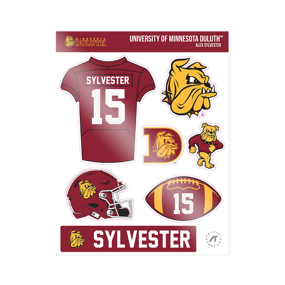 UMN Duluth - NCAA Football : Alex Sylvester - Sticker Sheet-1