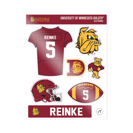 UMN Duluth - NCAA Football : Alex Reinke - Sticker Sheet-0