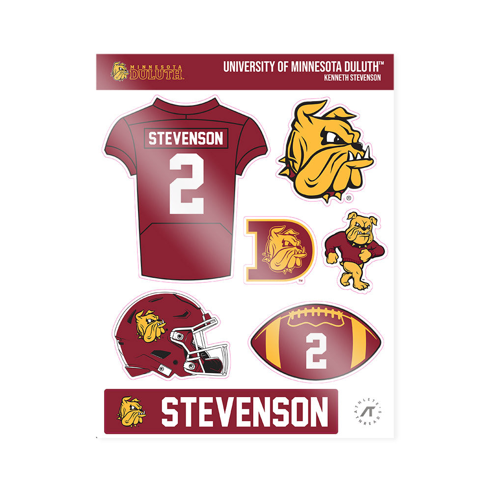 UMN Duluth - NCAA Football : Kenneth Stevenson - Sticker Sheet-1