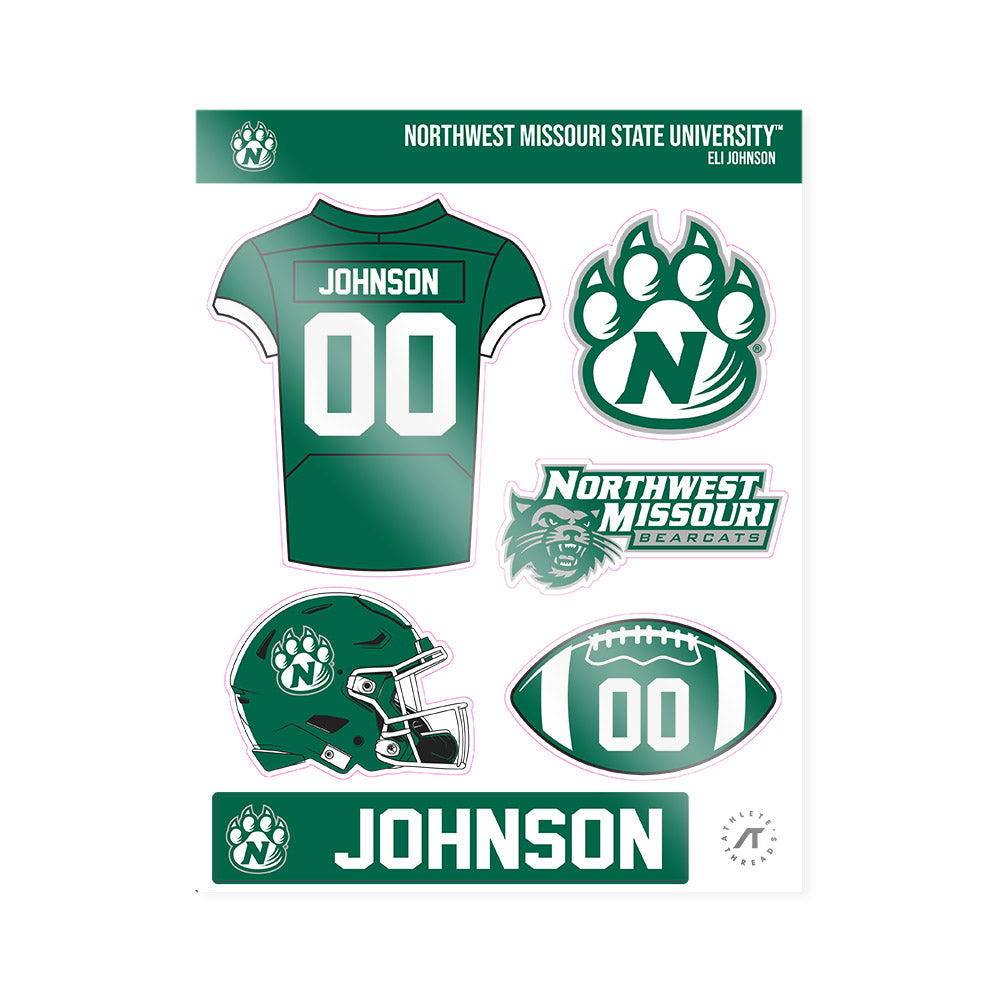 Northwest Missouri State - NCAA Football : Eli Johnson - Sticker Sheet-0