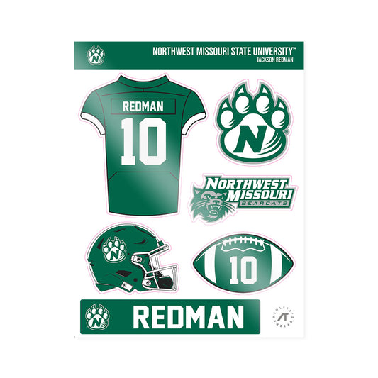 Northwest Missouri State - NCAA Football : Jackson Redman - Sticker Sheet-0