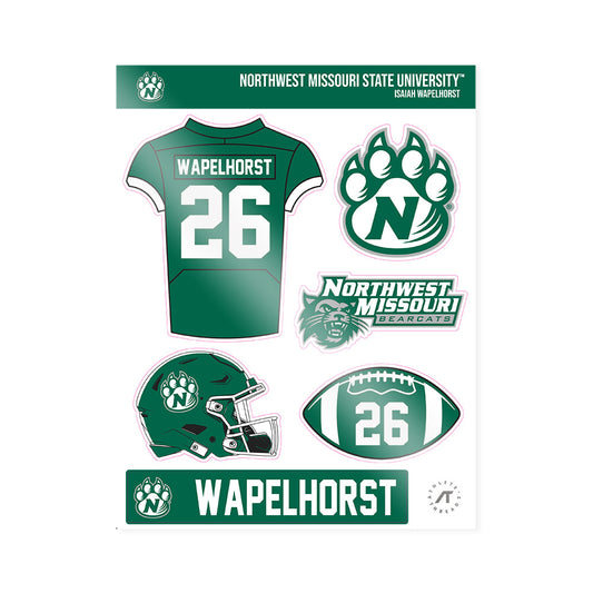 Northwest Missouri State - NCAA Football : Isaiah Wapelhorst - Sticker Sheet-0