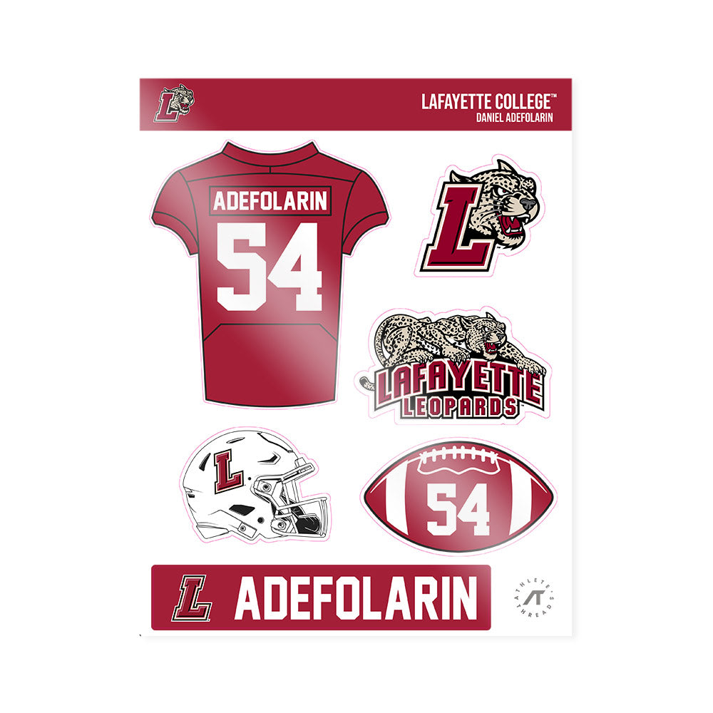 Lafayette College - NCAA Football : Daniel Adefolarin - Sticker Sheet-0