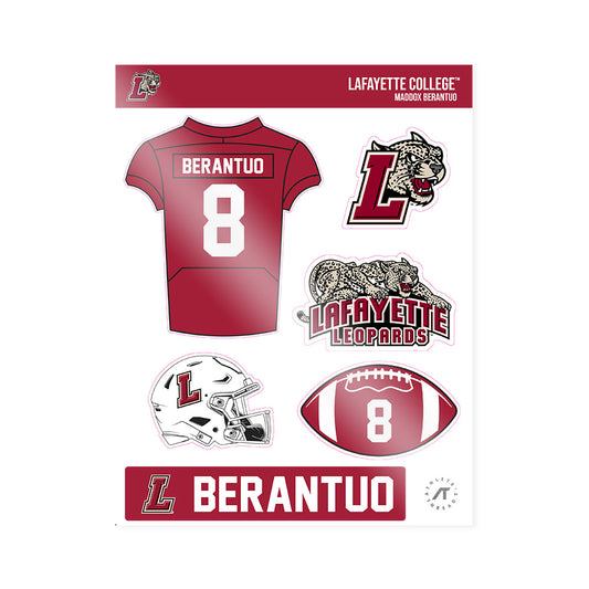 Lafayette College - NCAA Football : Maddox Berantuo - Sticker Sheet-0