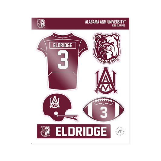 AAMU - NCAA Football : Kiel Eldridge - Sticker Sheet-0