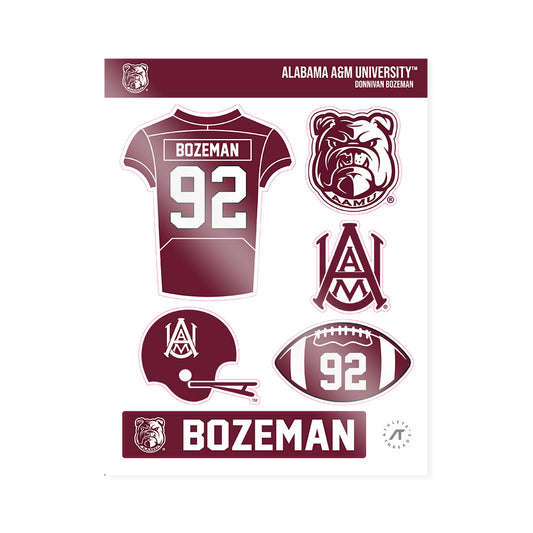 AAMU - NCAA Football : Donnivan Bozeman - Sticker Sheet-0