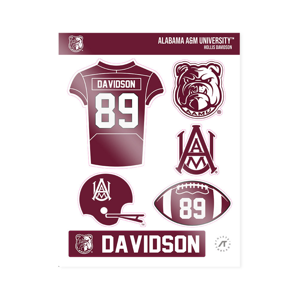 AAMU - NCAA Football : Hollis Davidson - Sticker Sheet-0