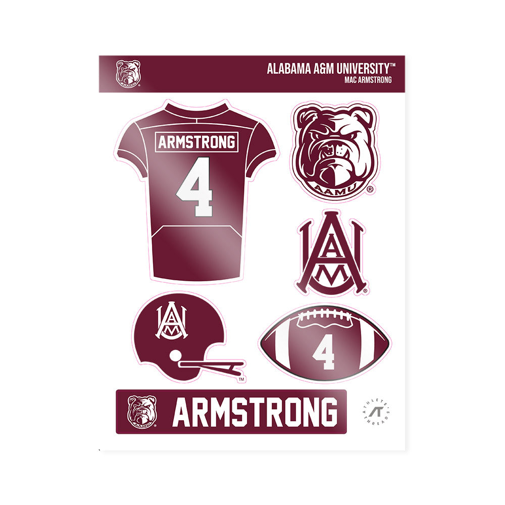 AAMU - NCAA Football : Mac Armstrong - Sticker Sheet-0