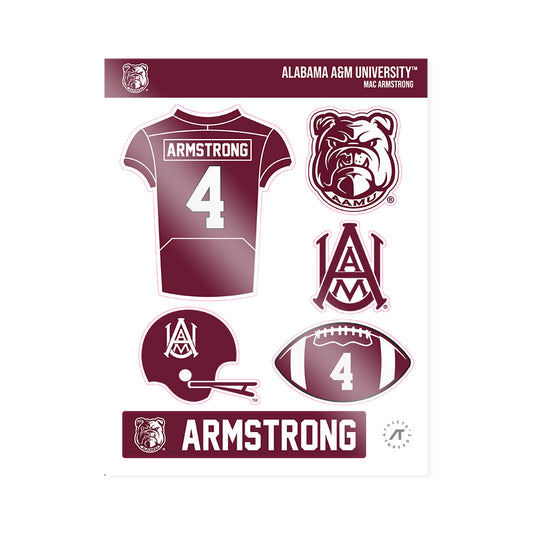 AAMU - NCAA Football : Mac Armstrong - Sticker Sheet-0