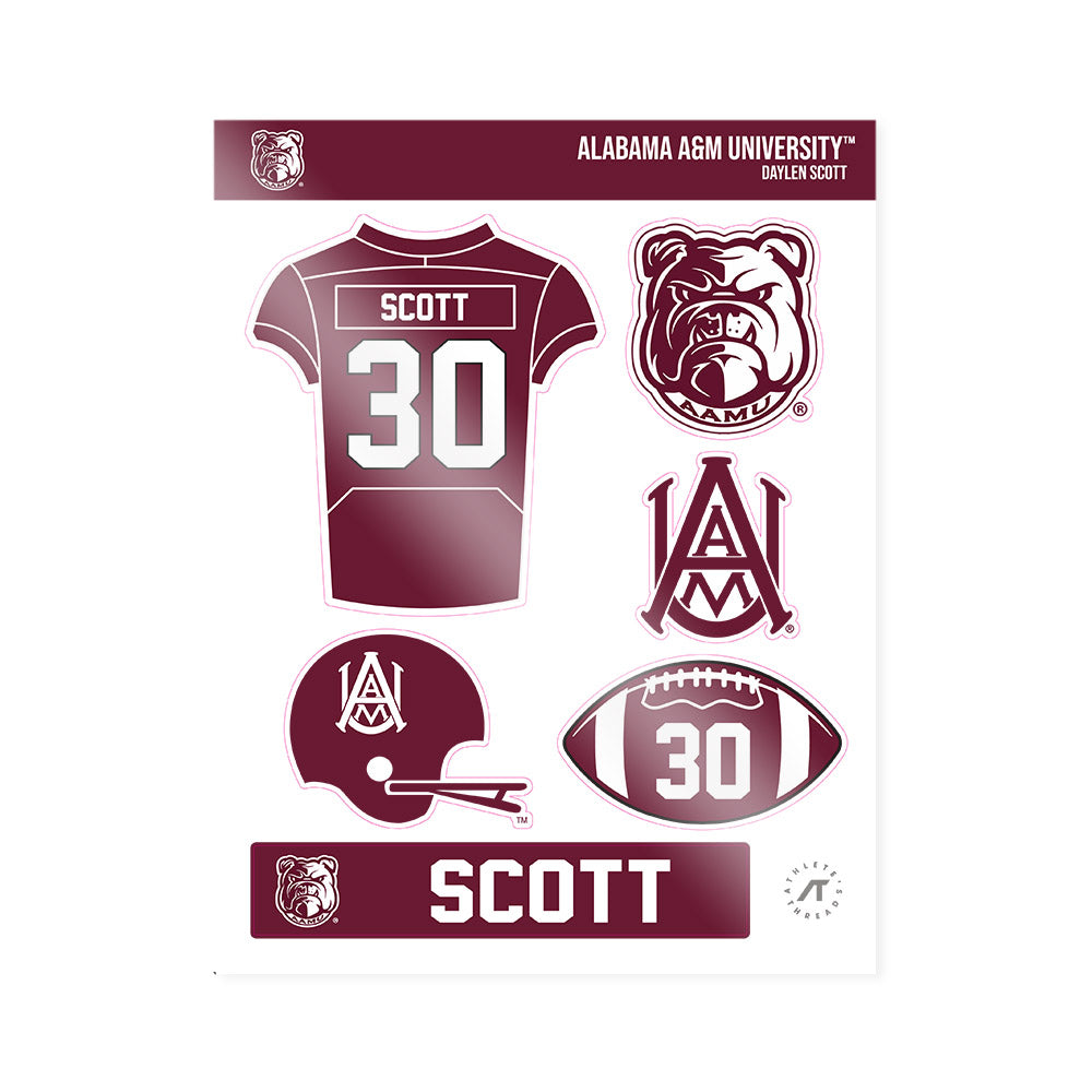 AAMU - NCAA Football : Daylen Scott - Sticker Sheet-0