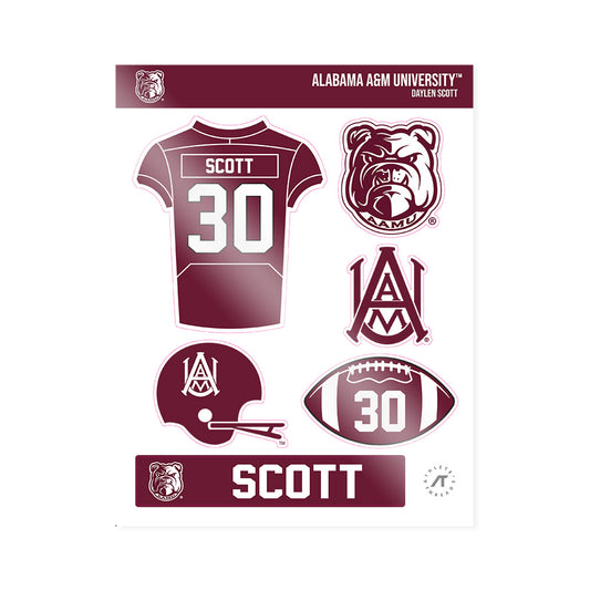 AAMU - NCAA Football : Daylen Scott - Sticker Sheet-0