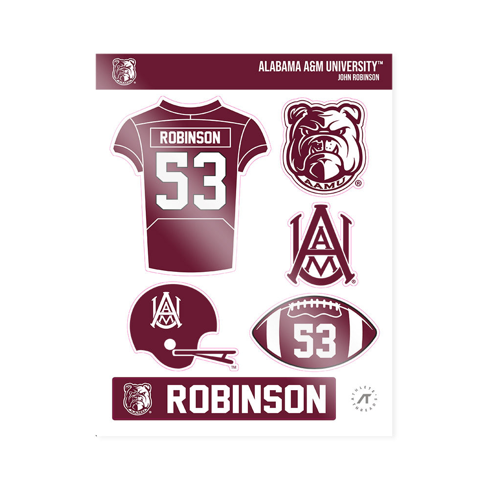 AAMU - NCAA Football : John Robinson - Sticker Sheet-0