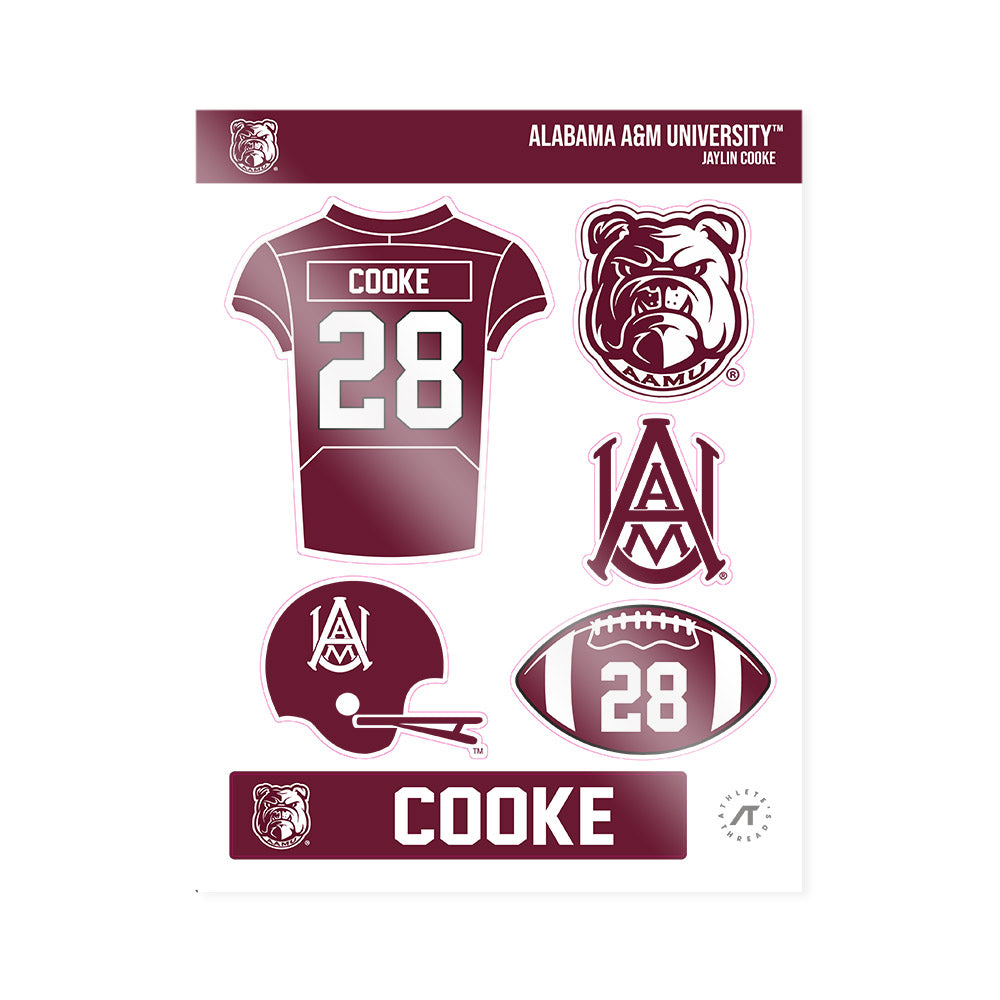 AAMU - NCAA Football : Jaylin Cooke - Sticker Sheet-0