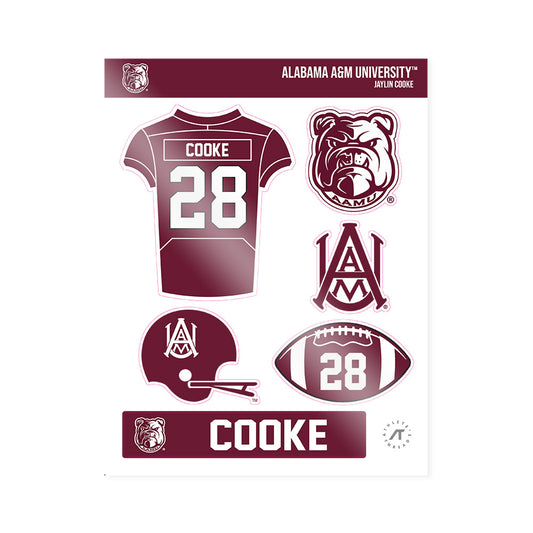 AAMU - NCAA Football : Jaylin Cooke - Sticker Sheet-0