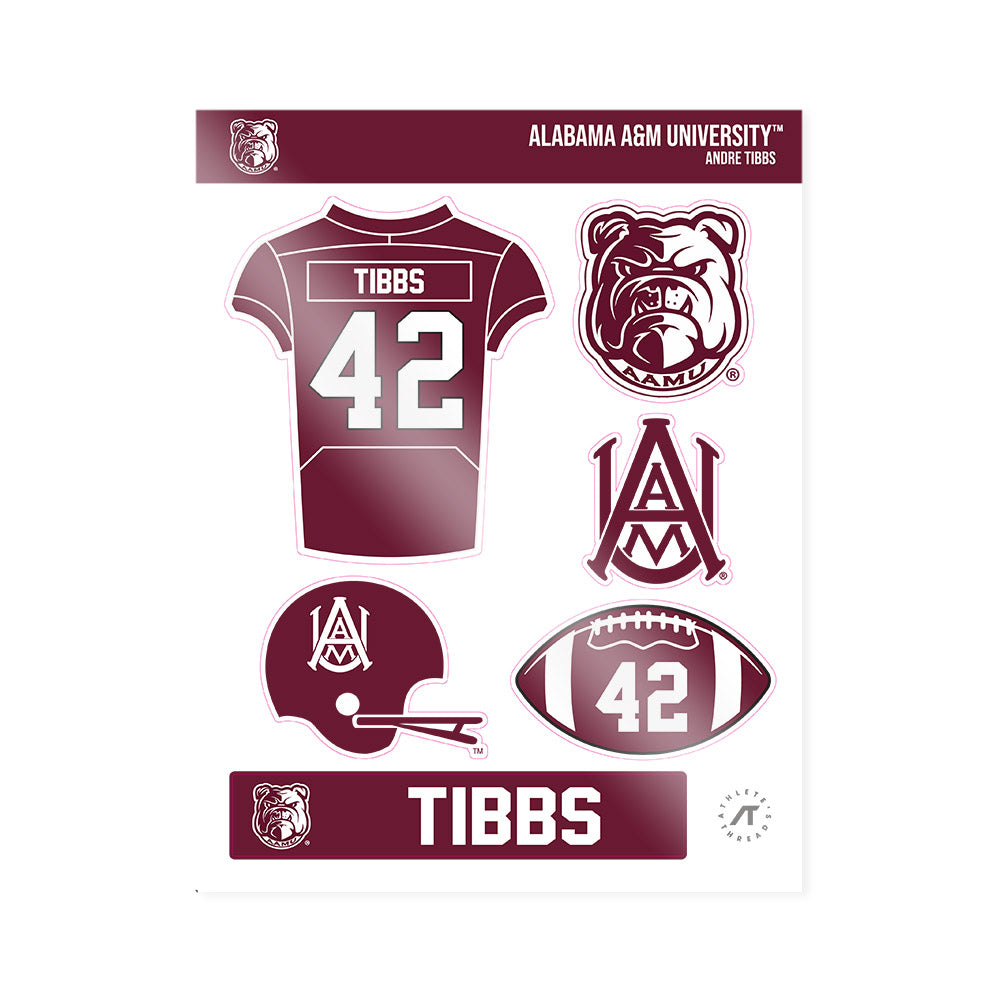 AAMU - NCAA Football : Andre Tibbs - Sticker Sheet-0