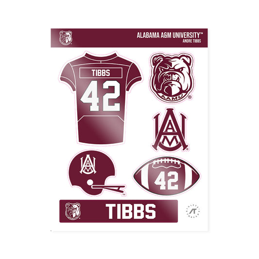 AAMU - NCAA Football : Andre Tibbs - Sticker Sheet-0