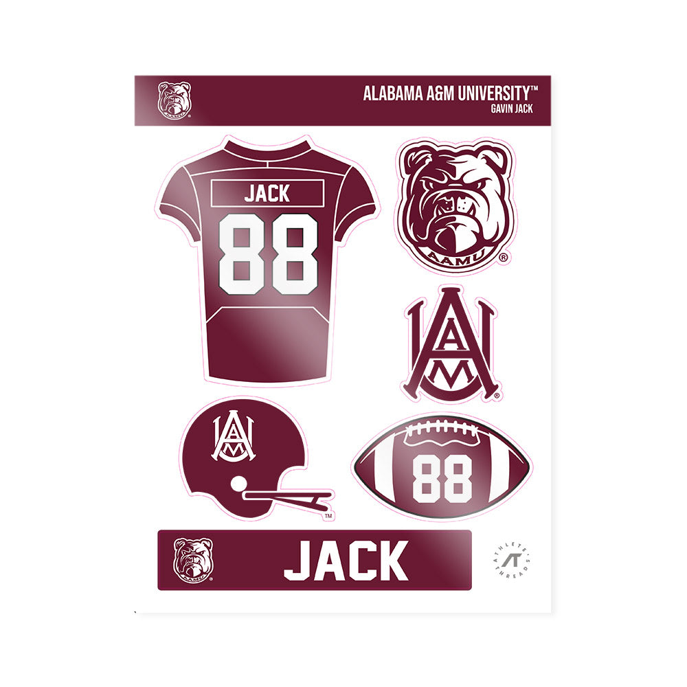 AAMU - NCAA Football : Gavin Jack - Sticker Sheet-0