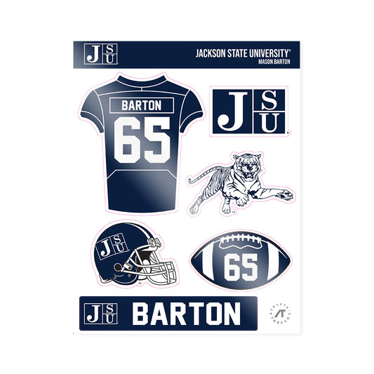 Jackson State - NCAA Football : Mason Barton - Sticker Sheet-0