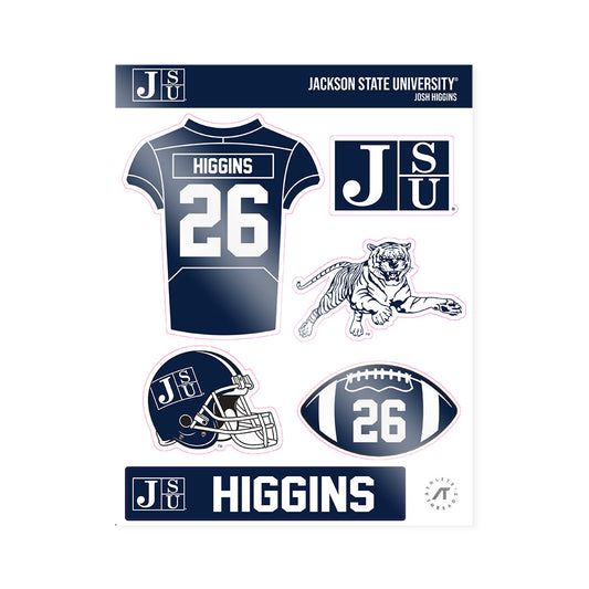Jackson State - NCAA Football : Josh Higgins - Sticker Sheet-0