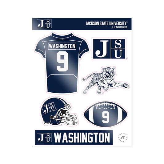 Jackson State - NCAA Football : B.J. Washington - Sticker Sheet-0